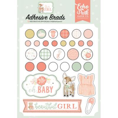 Echo Park It's A Girl Embellishments  - Adhesive Brads